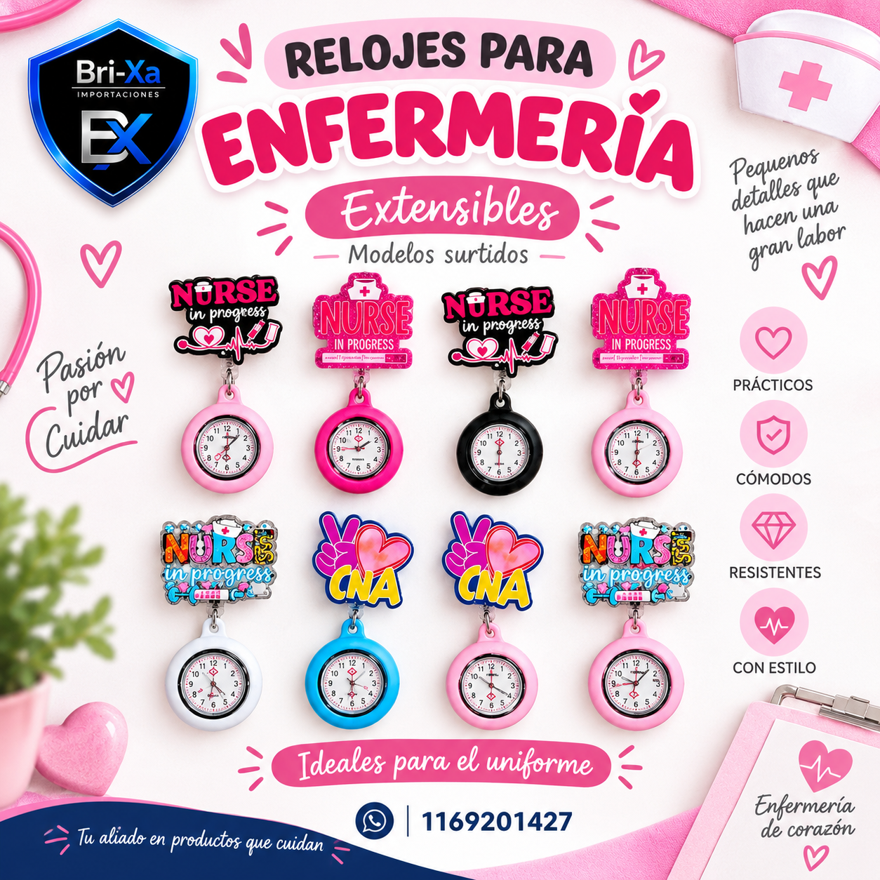 Reloj Extensible y Retractil Minutero -  Segundero de Bolsillo